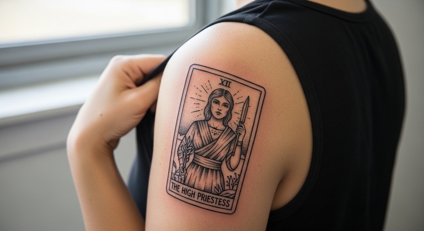 17 Realistic Tarot Card Tattoo Designs That Feel Mystical
