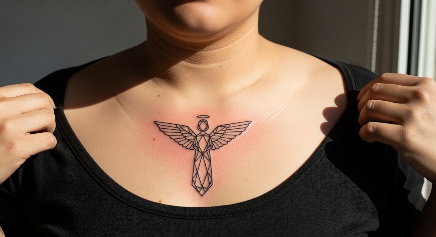 21 Abstract Angel Tattoo Designs That Stand Out