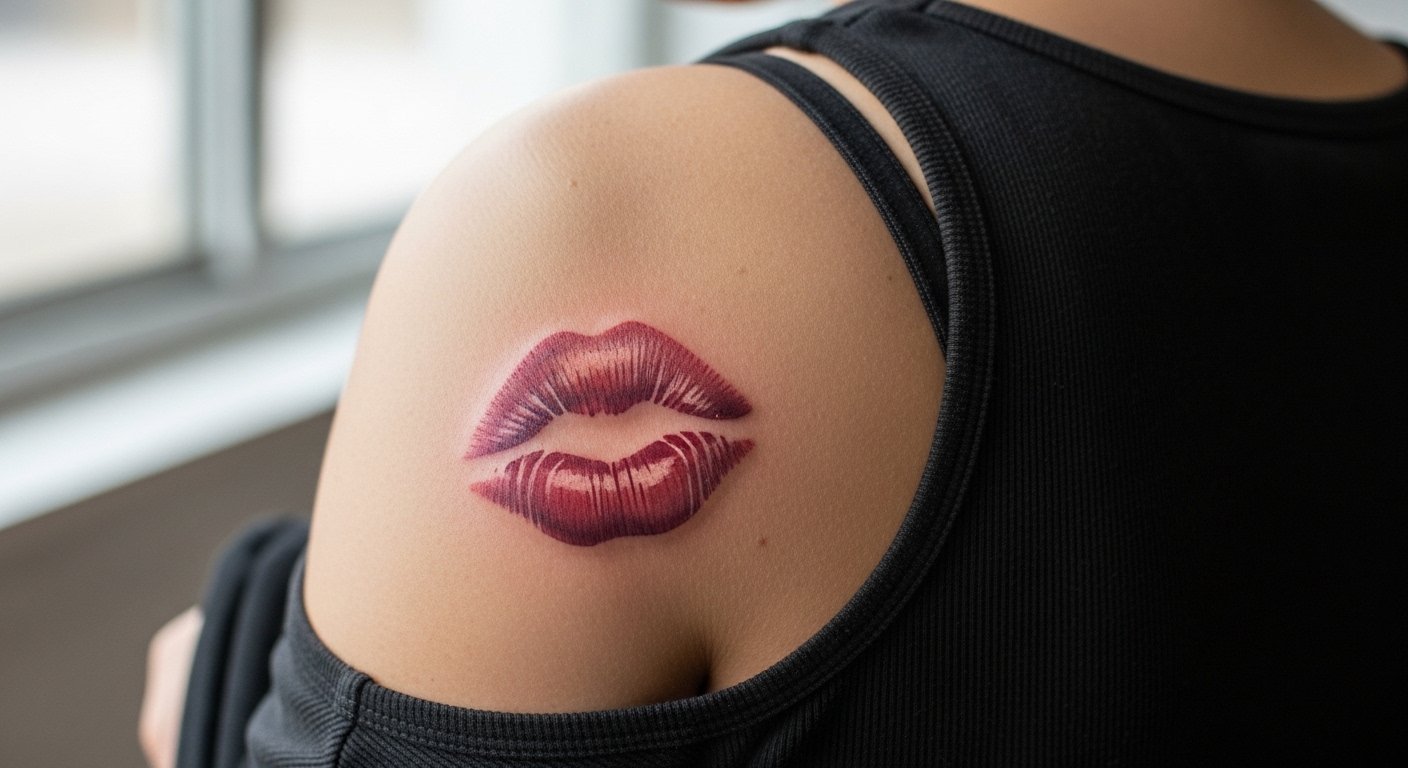 21 Realistic Kiss Mark Tattoo Ideas You Will Love